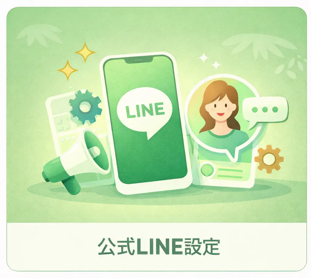 公式LINE設定のお申し込み案内画像